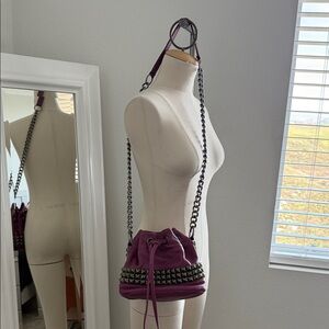 Tylie Malibu Purple Studded Women's Bag